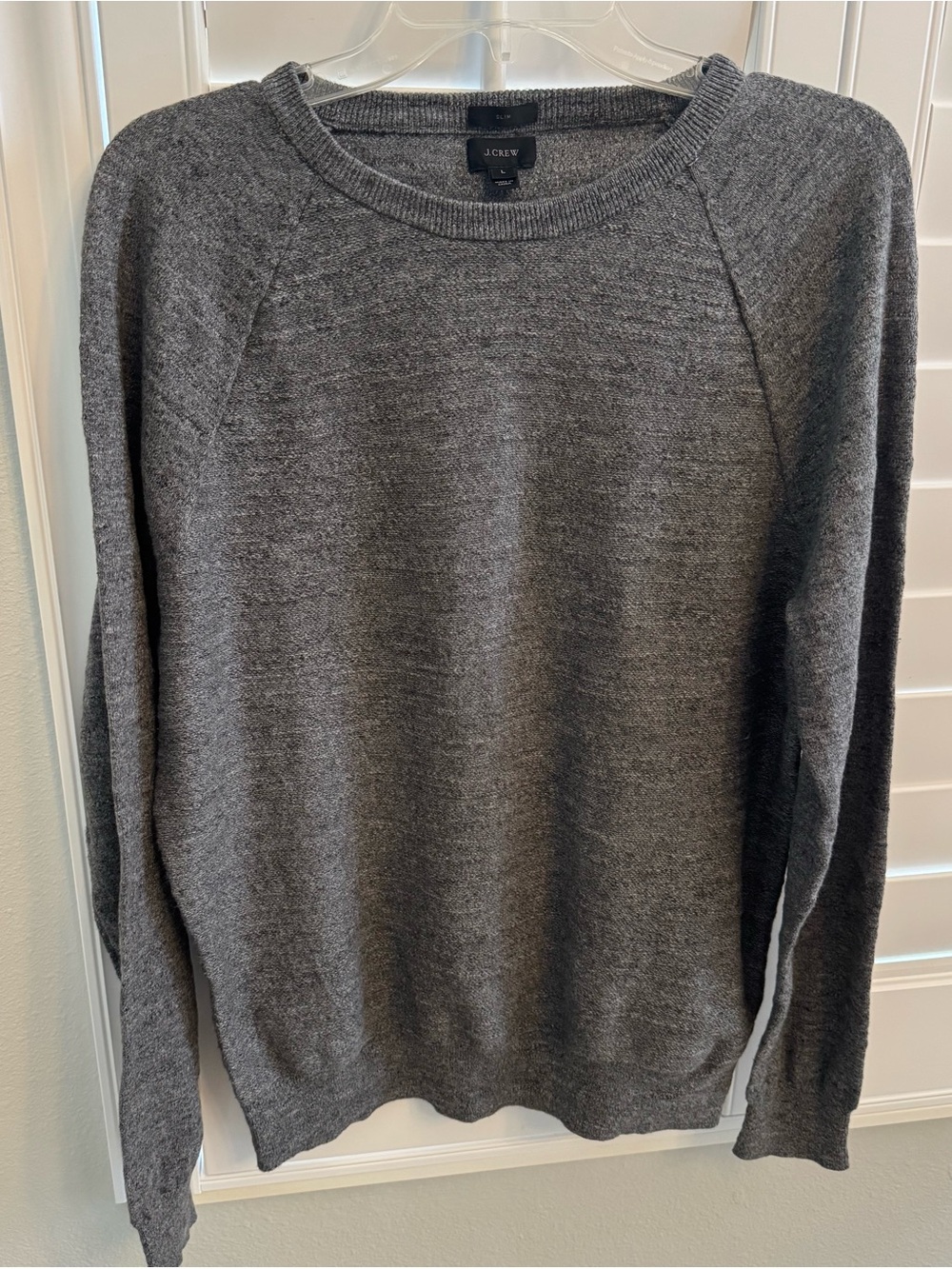 J. Crew men’s Slim charcoal gray crewneck sweater size Large